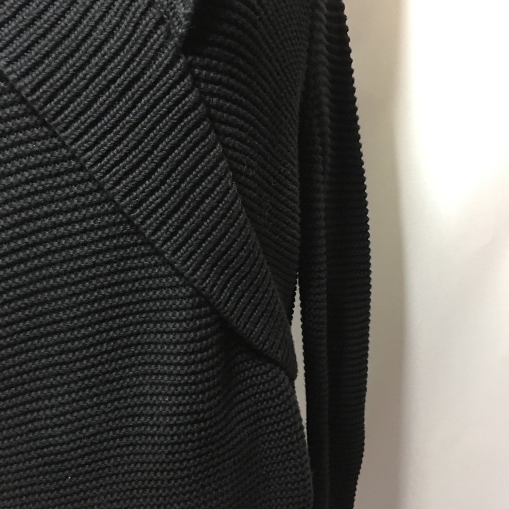 Talbots Black Label Chunky Knit Black Sweater Sz Large - Picture 3 of 7